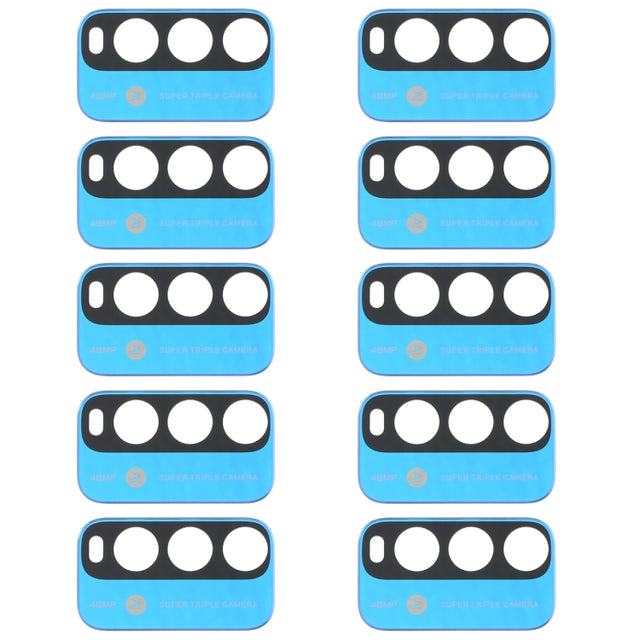 10 PCS Back Camera Lens for Xiaomi Redmi Note 9 4G M2010J19SC (Blue)