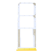 SIM Card Tray + SIM Card Tray + Micro SD Card Tray for Xiaomi Poco M3 M2010J19CG M2010J19CI (Yellow)