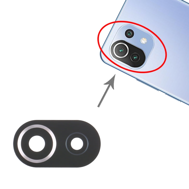 10 PCS Back Camera Lens for Xiaomi Mi 11 Lite/11 Lite 5G NE M2101K9AG