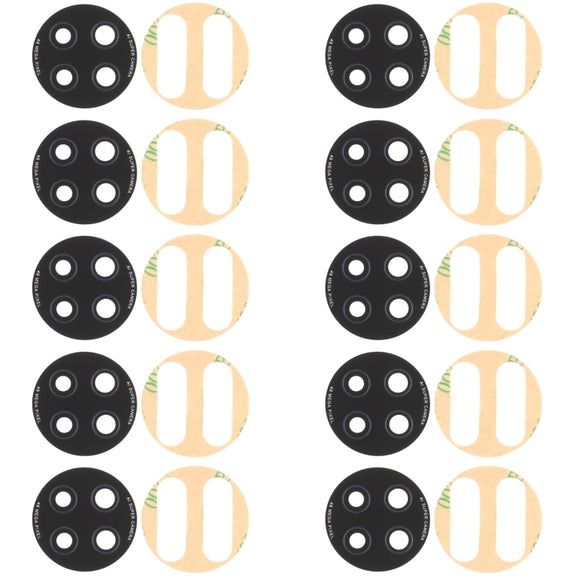 10 PCS Back Camera Lens for Xiaomi Redmi Note 9 5G M2007J22C