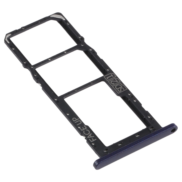 SIM Card Tray + SIM Card Tray + Micro SD Card Tray for Motorola Moto G8 Power Lite (Black)