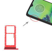SIM Card Tray + Micro SD Card Tray for Motorola Moto G8 Play XT2015 XT2015-2 (Red)