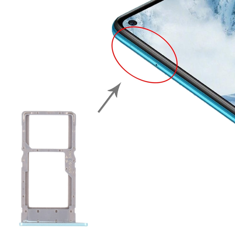 SIM Card Tray + SIM Card Tray / Micro SD Card Tray for Huawei Maimang 9 (Green)
