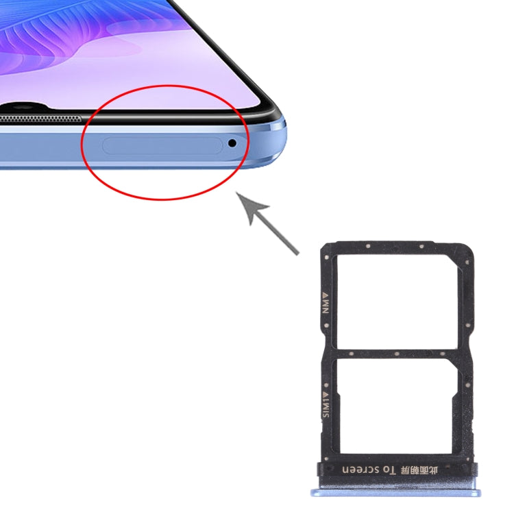 SIM Card Tray + NM Card Tray for Huawei Enjoy 20 Pro (Purple)