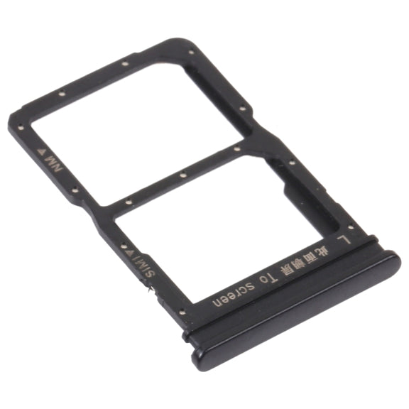 SIM Card Tray + NM Card Tray for Huawei P Smart S (Black)