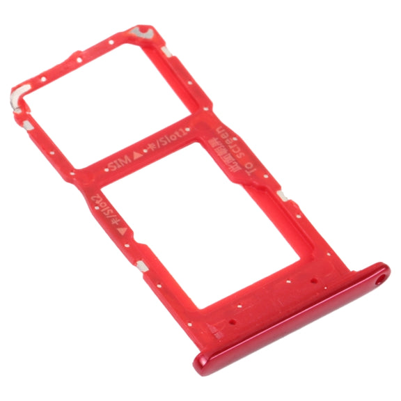 SIM Card Tray + SIM Card Tray / Micro SD Card Tray for Honor 9S (Red)