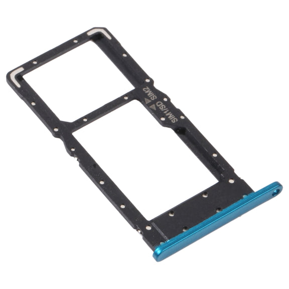 SIM Card Tray + SIM Card Tray / Micro SD Card Tray for Honor Play4 (Blue)