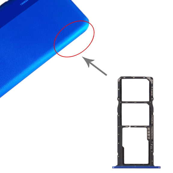 SIM Card Tray + SIM Card Tray + Micro SD Card Tray for Honor 8S (Blue)
