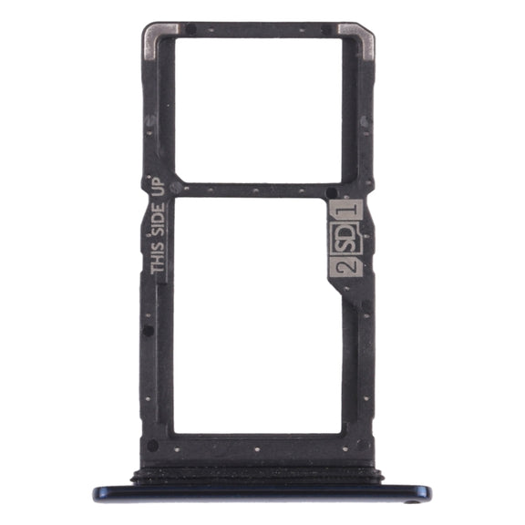 SIM Card Tray + SIM Card Tray / Micro SD Card Tray for Motorola One Hyper XT2027 XT2027-1 (Blue)