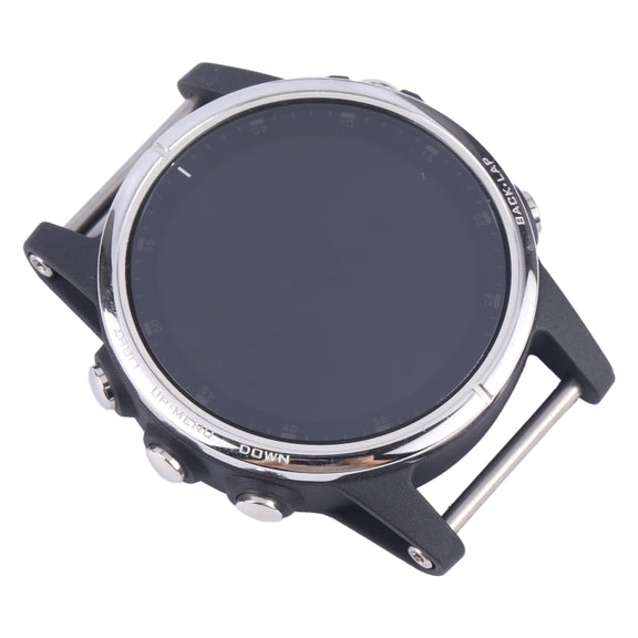 LCD Screen and Digitizer Full Assembly With Frame for Garmin Fenix 5S Plus Sapphire Version(Silver)