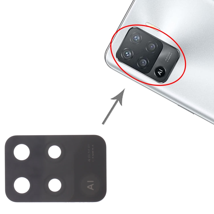 For OPPO Reno5 Lite CPH2205 10pcs Back Camera Lens