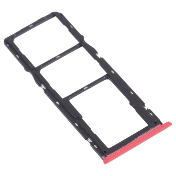 For OPPO Realme C12 RMX2189  SIM Card Tray + SIM Card Tray + Micro SD Card Tray (Red)