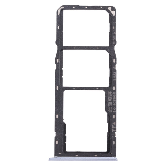 For OPPO Realme C12 RMX2189  SIM Card Tray + SIM Card Tray + Micro SD Card Tray (Silver)