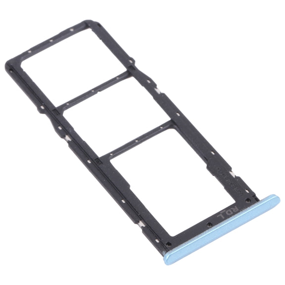 For OPPO Realme C20 / Realme C20A RMX3063, RMX3061  SIM Card Tray + SIM Card Tray + Micro SD Card Tray (Blue)