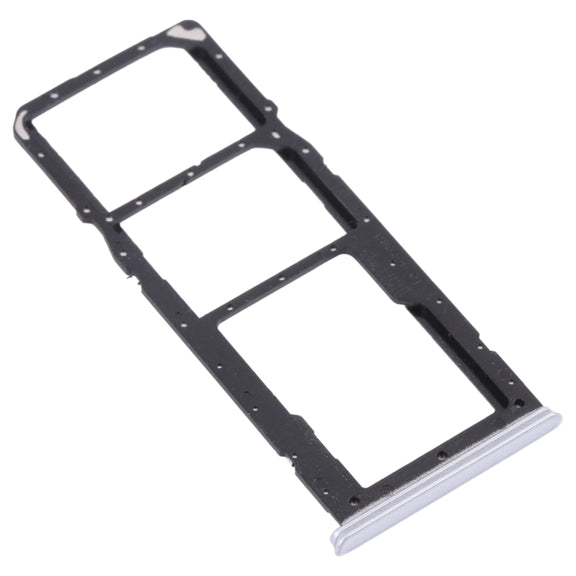 For OPPO Realme 7 (Asia) RMX2151, RMX2163  SIM Card Tray + SIM Card Tray + Micro SD Card Tray (Silver)
