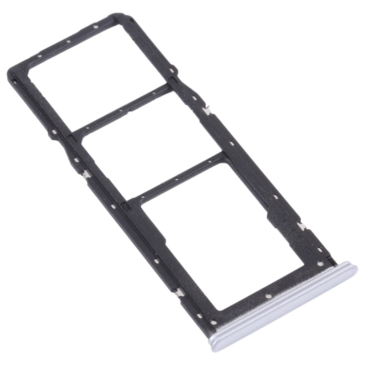 For OPPO Realme 7 (Asia) RMX2151, RMX2163  SIM Card Tray + SIM Card Tray + Micro SD Card Tray (Silver)