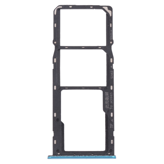 For OPPO Realme 5i RMX2030, RMX2032 SIM Card Tray + SIM Card Tray + Micro SD Card Tray (Green)