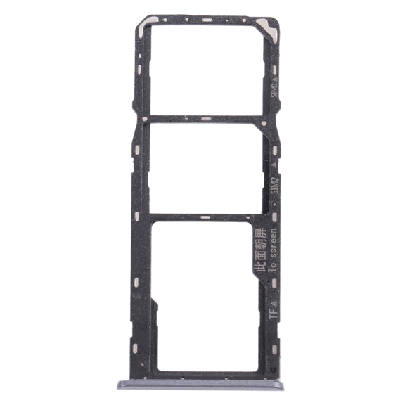 For OPPO Realme C3 RMX2027, RMX2020, RMX2021  SIM Card Tray + SIM Card Tray + Micro SD Card Tray (Grey)
