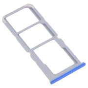 For OPPO A54 CPH2239 / A55 4G SIM Card Tray + SIM Card Tray + Micro SD Card Tray(Blue)