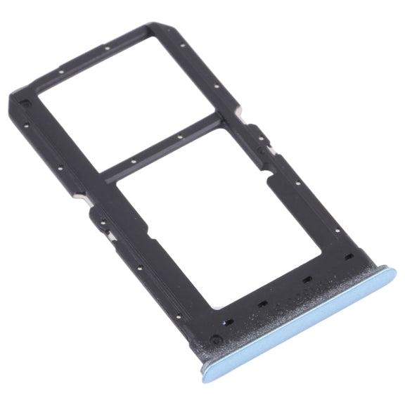 For OPPO K7X / Realme V5 / Realme Q2 PERM00 SIM Card Tray + SIM Card Tray / Micro SD Card Tray (Blue)