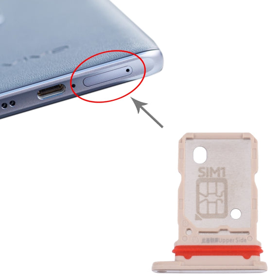 For vivo X60 Pro+ V2056A SIM Card Tray + SIM Card Tray (Gold)