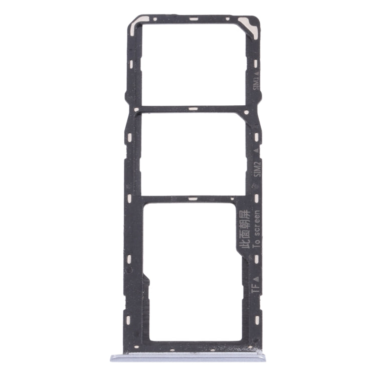 For OPPO Realme Narzo 20  SIM Card Tray + SIM Card Tray + Micro SD Card Tray (Silver)