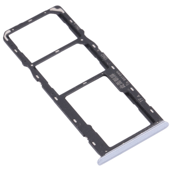 For OPPO Realme Narzo 20  SIM Card Tray + SIM Card Tray + Micro SD Card Tray (Silver)