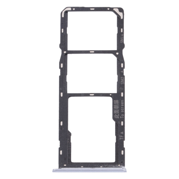 For OPPO Realme Narzo 20  SIM Card Tray + SIM Card Tray + Micro SD Card Tray (Silver)