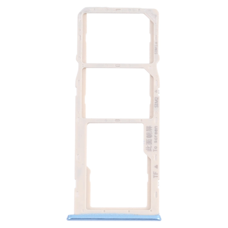 For OPPO A35 CPH2179  SIM Card Tray + SIM Card Tray + Micro SD Card Tray (Blue)