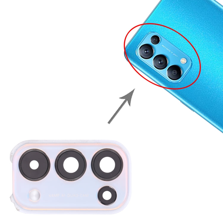 For OPPO Reno5 5G PEGM00, PEGT00, CPH2145  Camera Lens Cover (White)