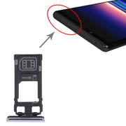 SIM Card Tray + Micro SD Card Tray for Sony Xperia 1 / Xperia XZ4 (Grey)