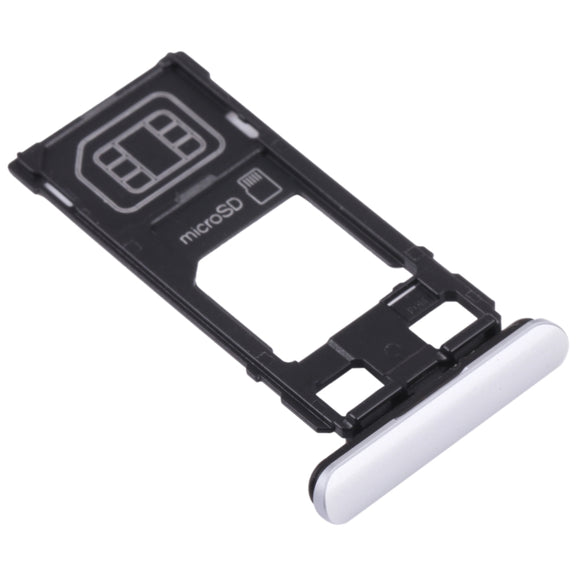 SIM Card Tray + Micro SD Card Tray for Sony Xperia 1 / Xperia XZ4 (Silver)