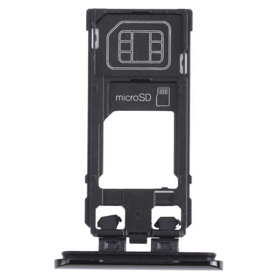 SIM Card Tray + Micro SD Card Tray for Sony Xperia 5 (Black)