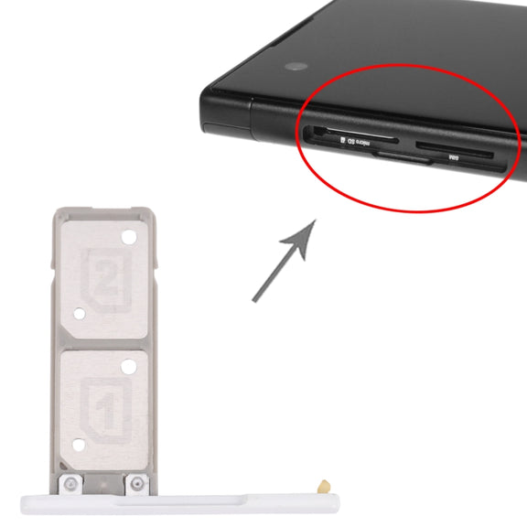 SIM Card Tray + SIM Card Tray for Sony Xperia XA1 Ultra / Xperia XA1 (White)