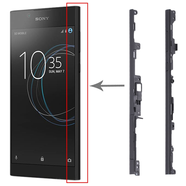 1 Pair Side Part Sidebar For Sony Xperia L1(Black)