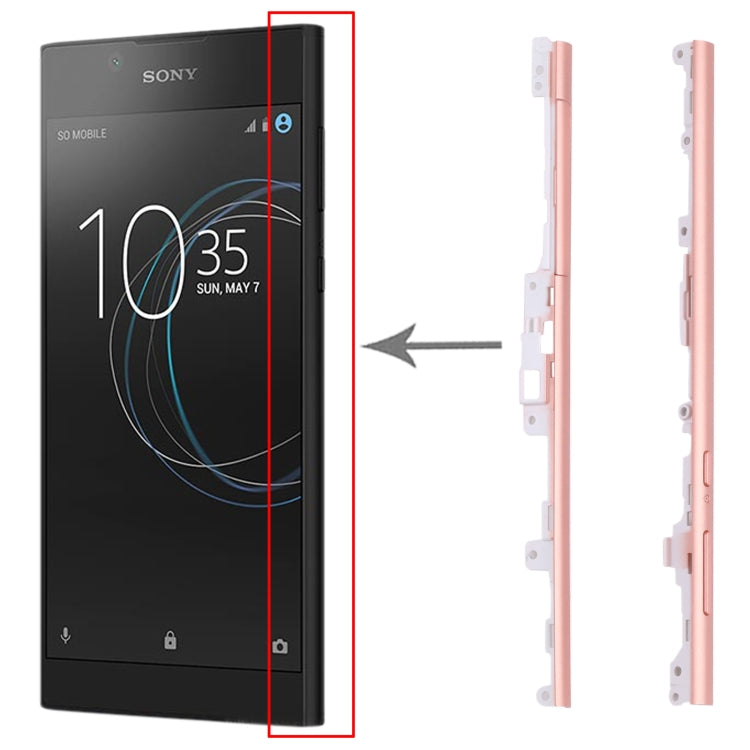 1 Pair Side Part Sidebar For Sony Xperia L1(Pink)