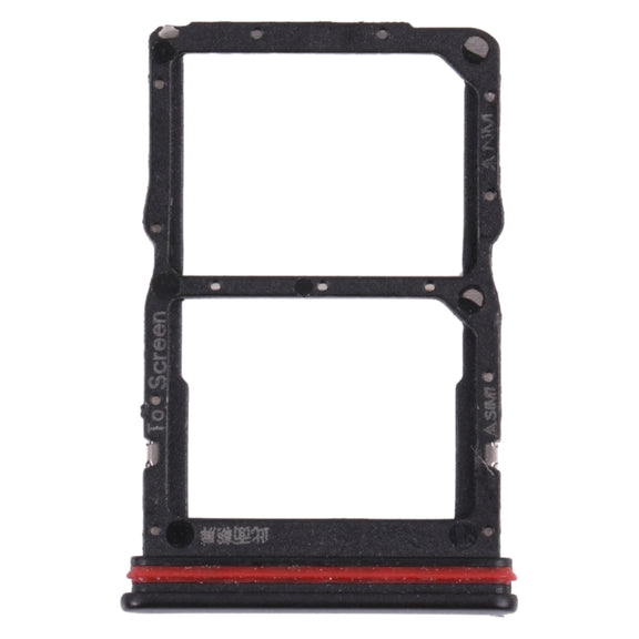 SIM Card Tray + NM Card Tray for Huawei nova 7 SE 5G Youth (Black)