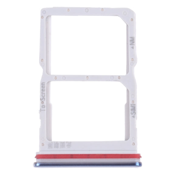 SIM Card Tray + NM Card Tray for Huawei nova 7 SE 5G Youth (Blue)