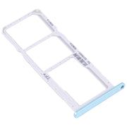 SIM Card Tray + SIM Card Tray + Micro SD Card Tray for Honor 9A(Blue)