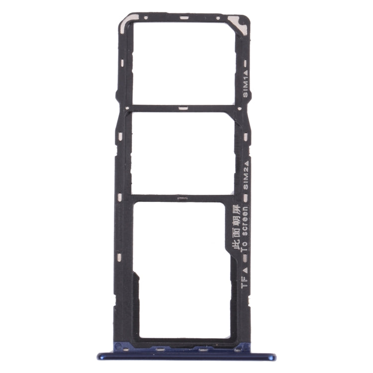 SIM Card Tray + SIM Card Tray + Micro SD Card Tray for Huawei Y6 Prime (2018) (Blue)