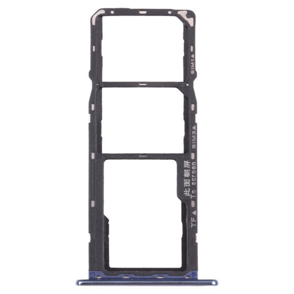 SIM Card Tray + SIM Card Tray + Micro SD Card Tray for Huawei Y6 (2018) (Blue)