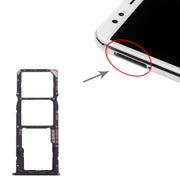 SIM Card Tray + SIM Card Tray + Micro SD Card Tray for Huawei Nova 2 Lite / Y7 Prime (2018) (Black)