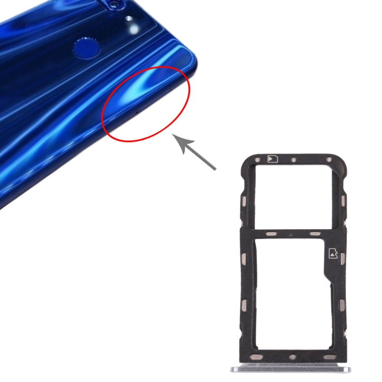 SIM Card Tray + Micro SD Card Tray for ZTE Blade V9 (Silver)