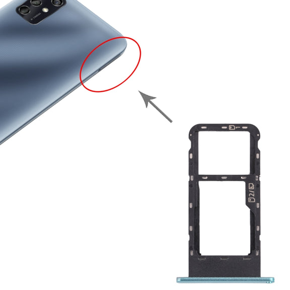 SIM Card Tray + Micro SD Card Tray for ZTE Blade V2020 Smart (Frosted green)