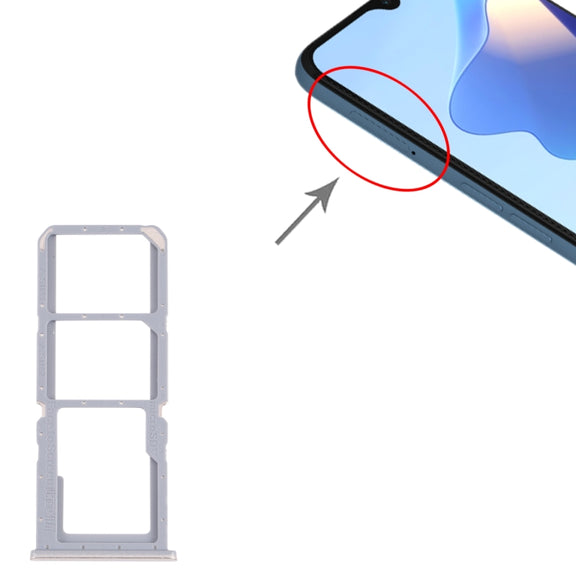For OPPO A54S CPH2273  SIM Card Tray + SIM Card Tray + Micro SD Card Tray (Gold)