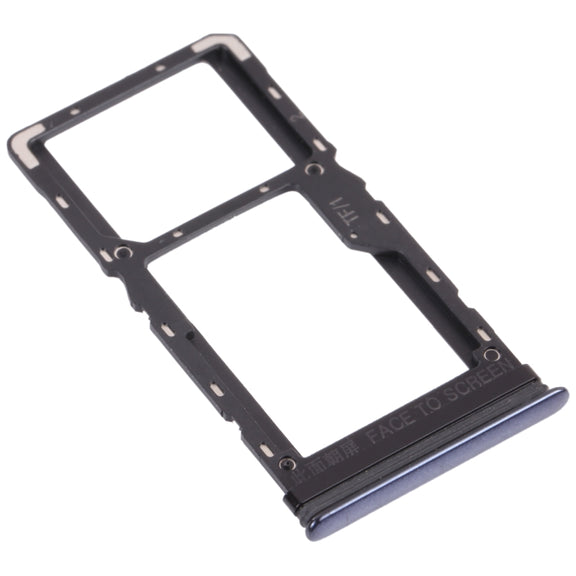 SIM Card Tray + Micro SD Card Tray for Xiaomi Poco X3 Pro M2102J20SG M2102J20SI (Black)