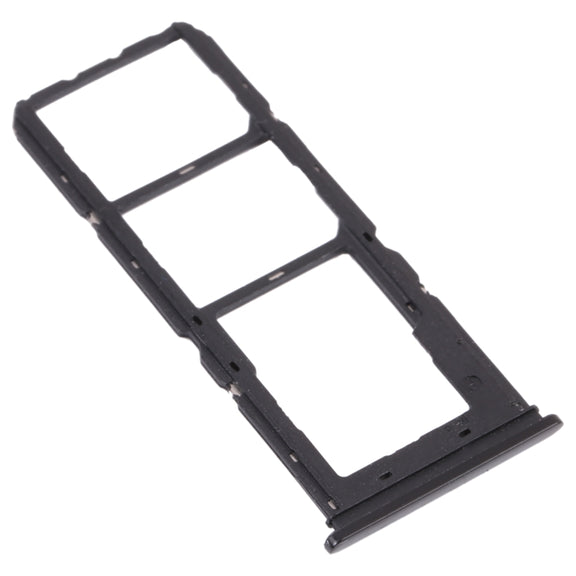 For vivo Y11s V2028 SIM Card Tray + SIM Card Tray + Micro SD Card Tray (Black)