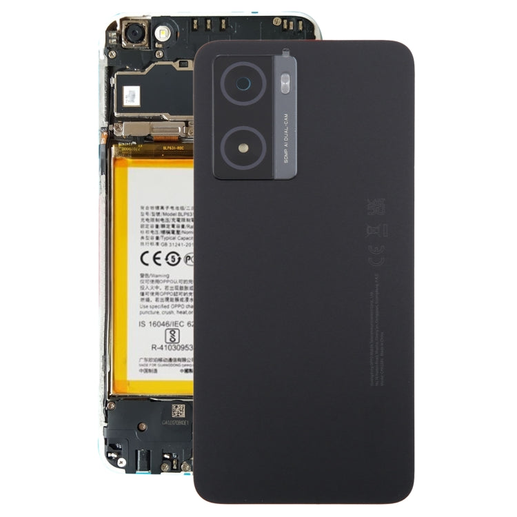 For OPPO A77s Original Battery Back Cover with Camera Lens Cover(Black)