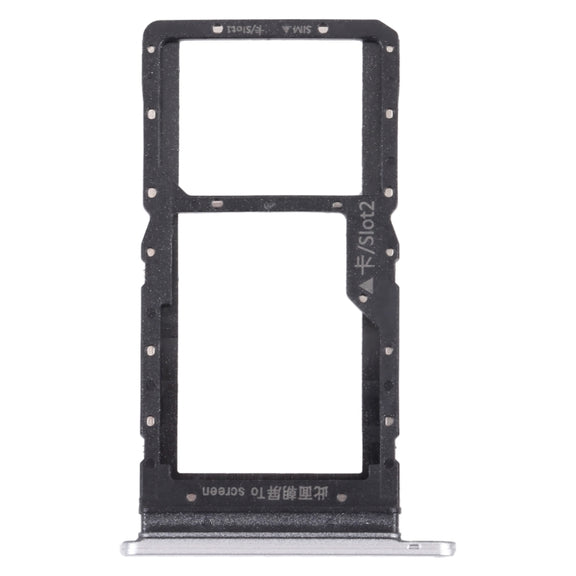 SIM Card Tray + SIM Card Tray / Micro SD Card Tray for Honor Play 20 (Silver)