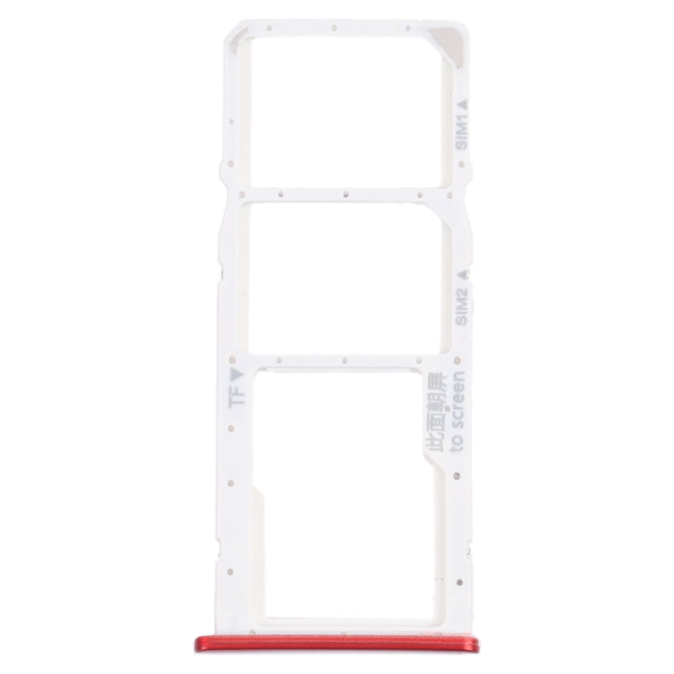 SIM Card Tray + SIM Card Tray + Micro SD Card Tray for Honor 7C (Red)